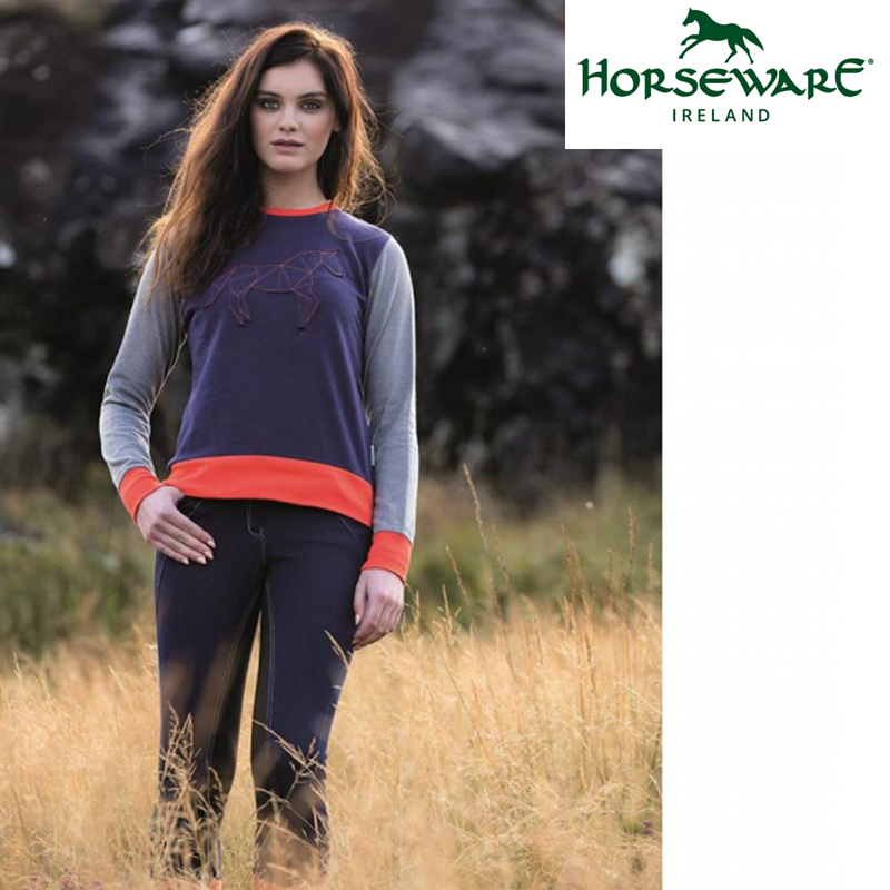 Horseware Zara Ladies Sweatshirt - Navy Melange-1